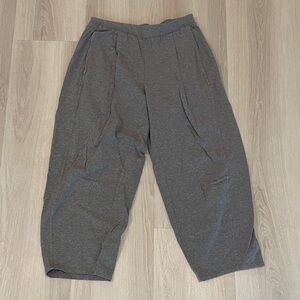 Eileen Fisher Heathered Organic Cotton Lantern Pants - Gray/XS